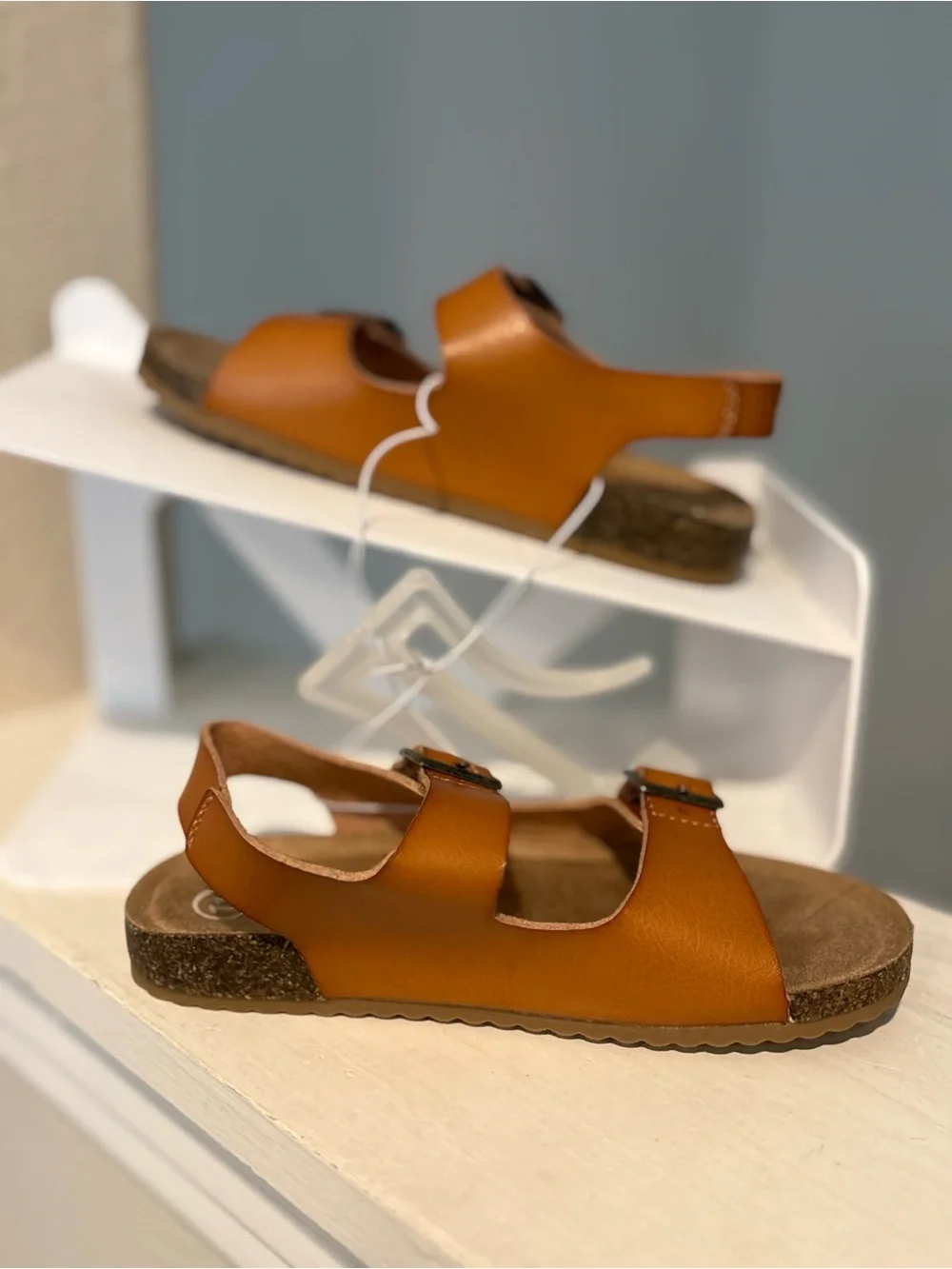 Cat and Jack Kids Cognac Reagan Hook and Loop Sandals Size 11 Toddler NWT_2